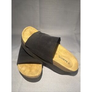 New Naot Alana 7 ‎ EU 38 Black Slide Sandals Slip On Wedge Slide Sandal Comfort